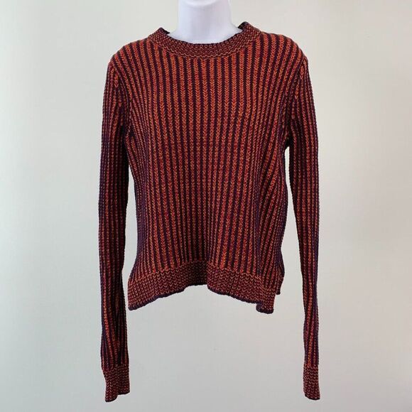 CAbi sz S Small Sweater Melange Lava Ribbed Knit Pullover Chunky Style 891 Crop - Picture 1 of 7